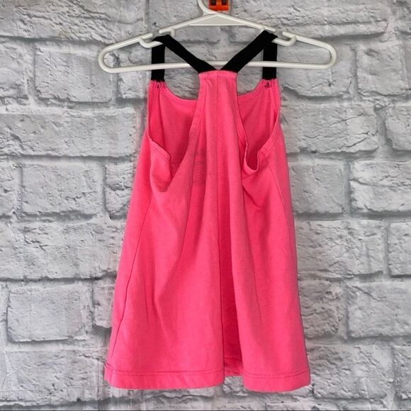 Xersion racerback tank top pink with black straps girls size Small 6-6X - Picture 4 of 4
